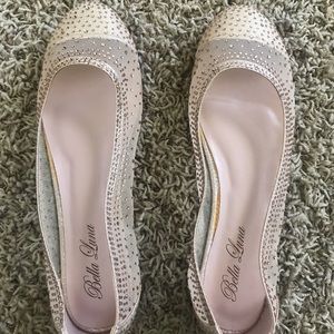 Champagne/Rose flat wedding shoes